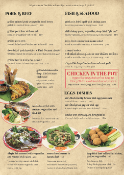 Main Menu Items Isan Thai Food